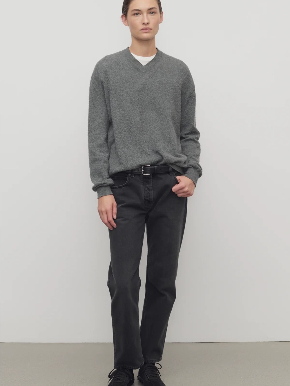 The Row Black Straight-Leg Women's Jeans